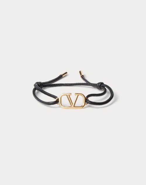 Red Valentino BRACCIALE VLOGO SIGNATURE VALENTINO GARAVANI IN PELLE