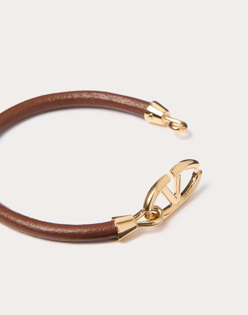 Red Valentino BRACCIALE VLOGO THE BOLD EDITION VALENTINO GARAVANI IN PELLE E METALLO