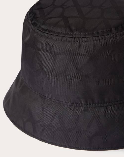 Red Valentino BUCKET HAT REVERSIBILE TOILE ICONOGRAPHE IN NYLON CON POCHETTE
