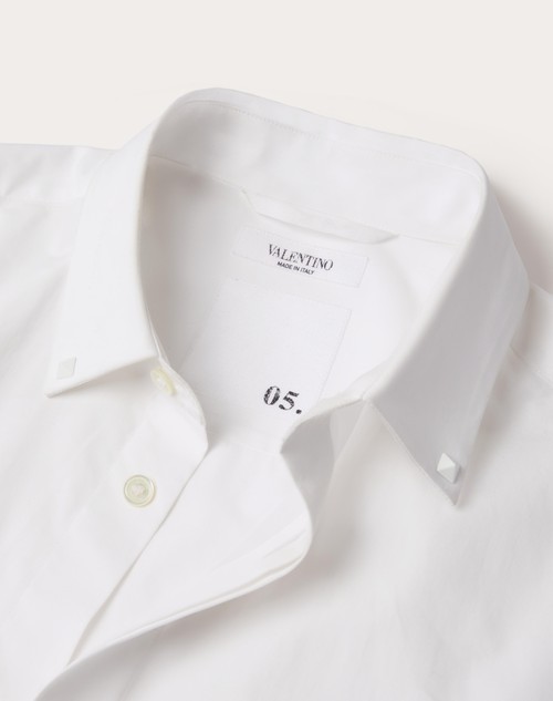 Red Valentino CAMICIA IN COTONE CON BORCHIE ROCKSTUD UNTITLED