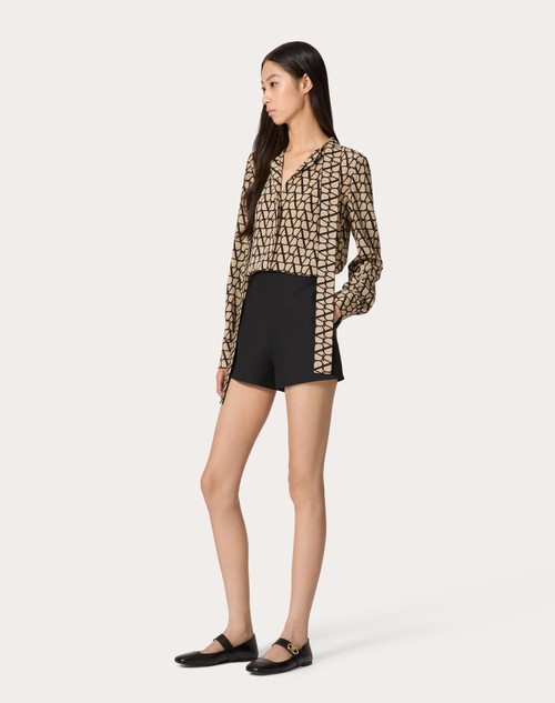 Red Valentino CAMICIA IN CREPE DE CHINE TOILE ICONOGRAPHE