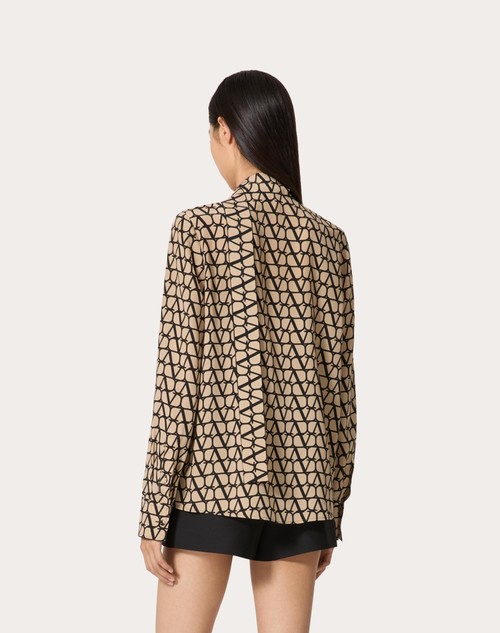 Red Valentino CAMICIA IN CREPE DE CHINE TOILE ICONOGRAPHE
