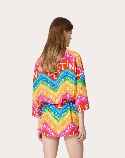 Red Valentino CAMICIA IN CREPE DE CHINE VALENTINO CHEVRON 24