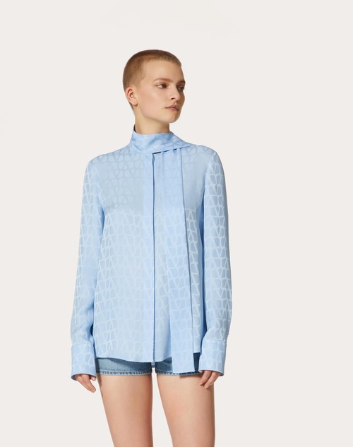 Red Valentino CAMICIA IN SILK JACQUARD TOILE ICONOGRAPHE