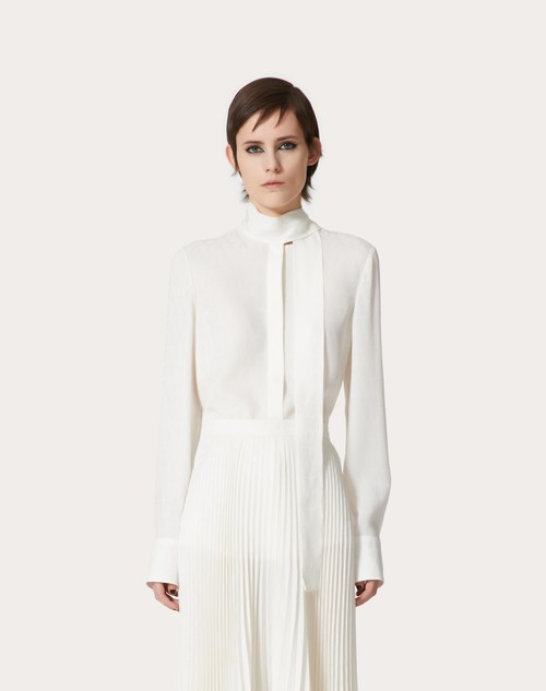 Red Valentino CAMICIA IN SILK JACQUARD TOILE ICONOGRAPHE