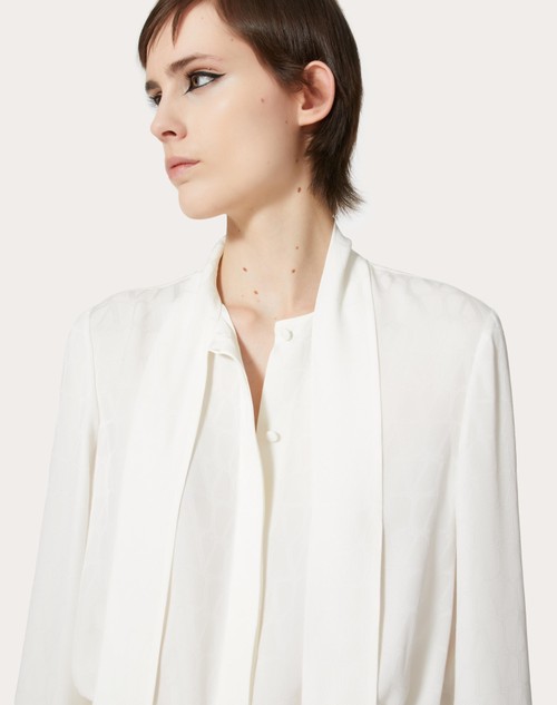 Red Valentino CAMICIA IN SILK JACQUARD TOILE ICONOGRAPHE