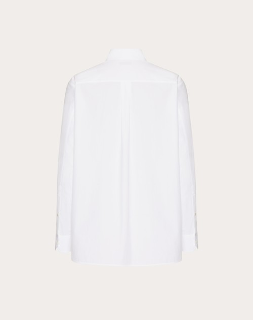 Red Valentino CAMICIA MANICA LUNGA IN COTONE CON ETICHETTA SARTORIALE MAISON VALENTINO