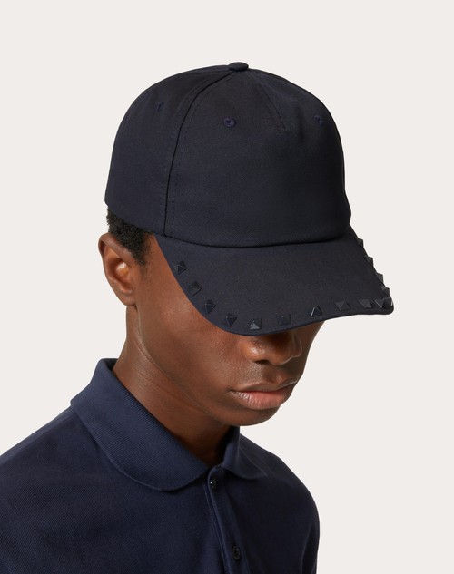 Red Valentino CAPPELLO BASEBALL ROCKSTUD IN COTONE CON APPLICAZIONE STUD