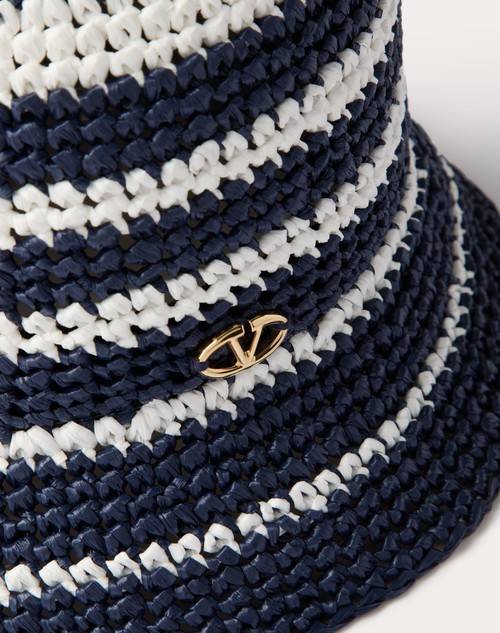 Red Valentino CAPPELLO BUCKET VLOGO THE BOLD EDITION IN RAFIA