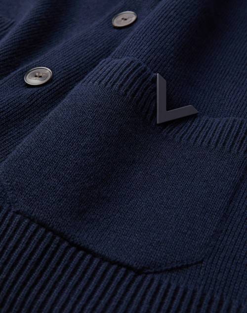 Red Valentino CARDIGAN IN LANA CON V DETAIL GOMMATE