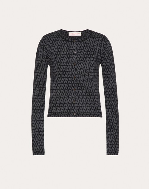 Red Valentino CARDIGAN IN LANA JACQUARD TOILE ICONOGRAPHE