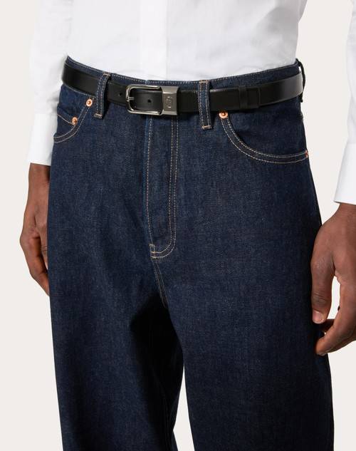 Red Valentino CINTURA MINI VLOGO SIGNATURE IN VITELLO 25 MM