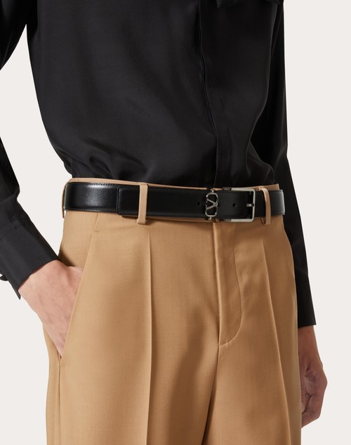 Red Valentino CINTURA MINI VLOGO SIGNATURE IN VITELLO 35 MM