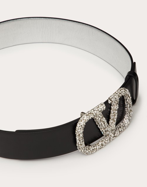 Red Valentino CINTURA REVERSIBILE VLOGO SIGNATURE IN VITELLO METALLIZZATO 40 MM