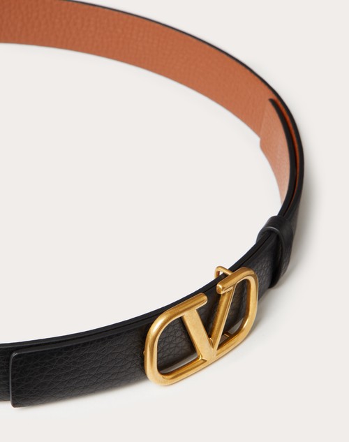 Red Valentino CINTURA REVERSIBILE VLOGO SIGNATURE IN VITELLO STAMPA ALCE 30 MM