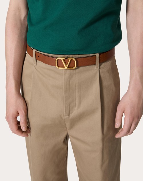 Red Valentino CINTURA REVERSIBILE VLOGO SIGNATURE IN VITELLO STAMPA ALCE 30 MM