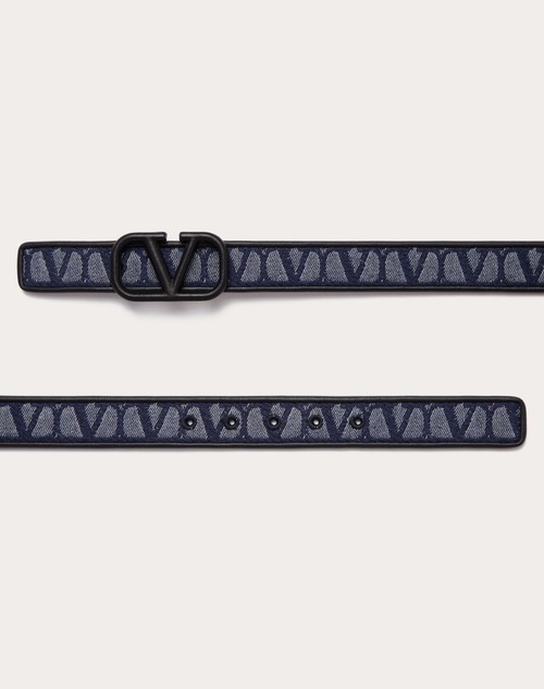 Red Valentino CINTURA TOILE ICONOGRAPHE IN TESSUTO JACQUARD CON DETTAGLI IN PELLE