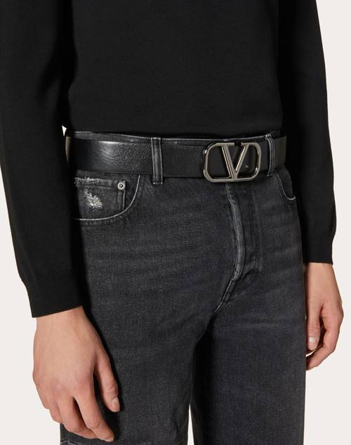 Red Valentino CINTURA VLOGO SIGNATURE IN VITELLO 40 MM