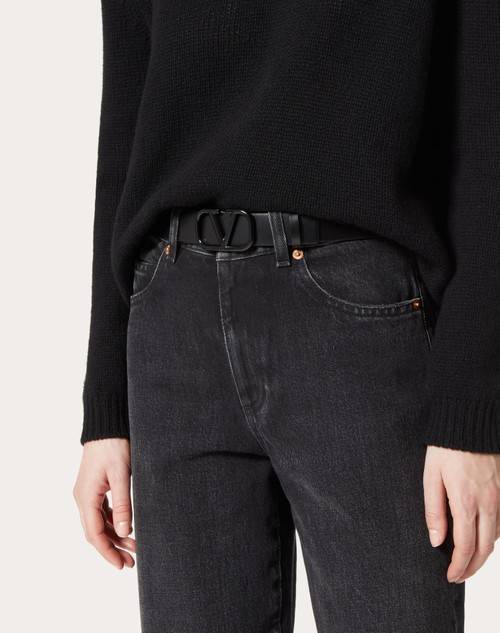 Red Valentino CINTURA VLOGO SIGNATURE IN VITELLO LUCIDO 30 MM