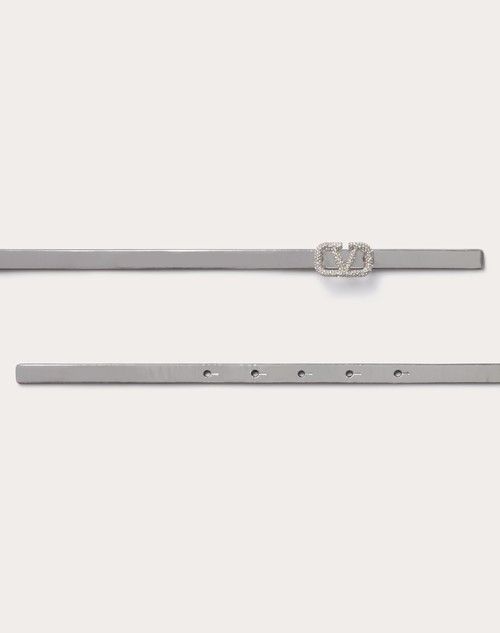 Red Valentino CINTURA VLOGO SIGNATURE IN VITELLO SPECCHIATO 10 MM