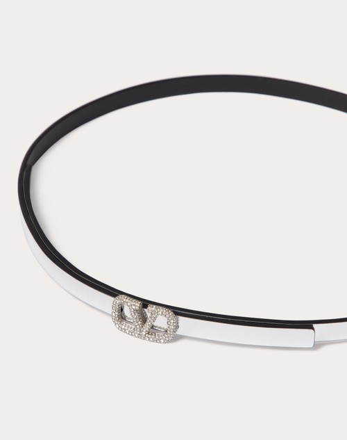 Red Valentino CINTURA VLOGO SIGNATURE IN VITELLO SPECCHIATO 10 MM