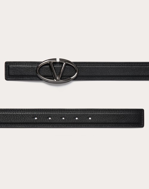 Red Valentino CINTURA VLOGO THE BOLD EDITION IN VITELLO GRANATO 35 MM