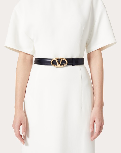 Red Valentino CINTURA VLOGO THE BOLD EDITION IN VITELLO LUCIDO 30 MM