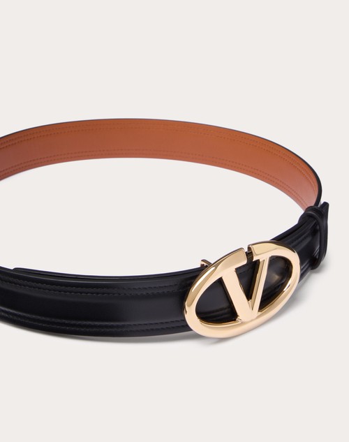 Red Valentino CINTURA VLOGO THE BOLD EDITION IN VITELLO LUCIDO 30 MM
