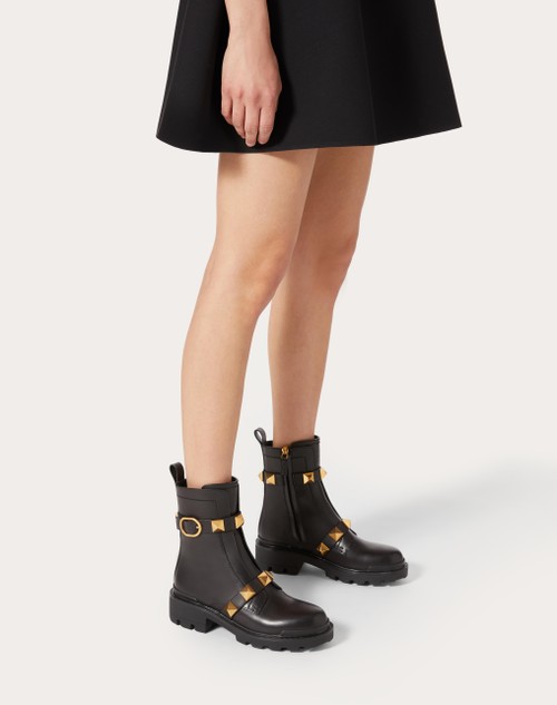 Red Valentino COMBAT BOOT ROMAN STUD IN VITELLO 40MM