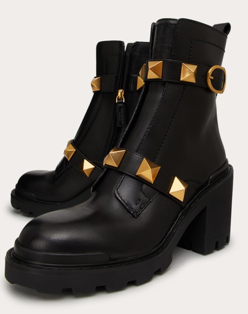 Red Valentino COMBAT BOOT ROMAN STUD IN VITELLO 85MM