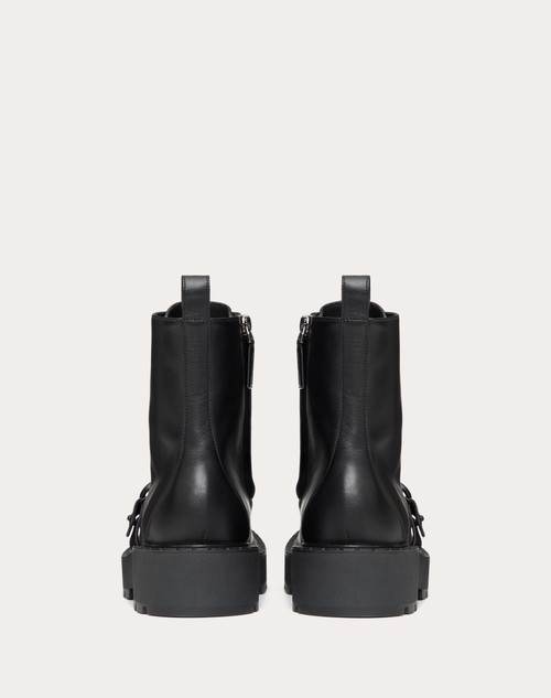 Red Valentino COMBAT BOOT VLOGO SIGNATURE IN VITELLO 45MM