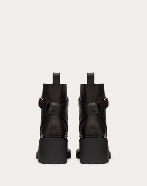 Red Valentino COMBAT BOOT VLOGO SIGNATURE IN VITELLO 70MM