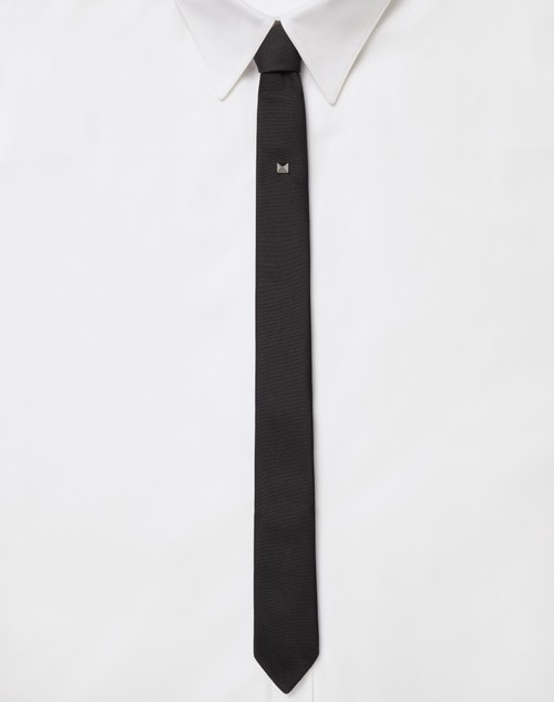 Red Valentino CRAVATTA VALENTIE IN LANA E SETA CON APPLICAZIONE STUD IN METALLO_ EXCLUSIVE E-COMMERCE