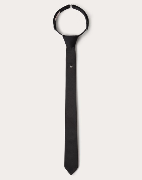 Red Valentino CRAVATTA VALENTIE IN LANA E SETA CON APPLICAZIONE STUD IN METALLO_ EXCLUSIVE E-COMMERCE