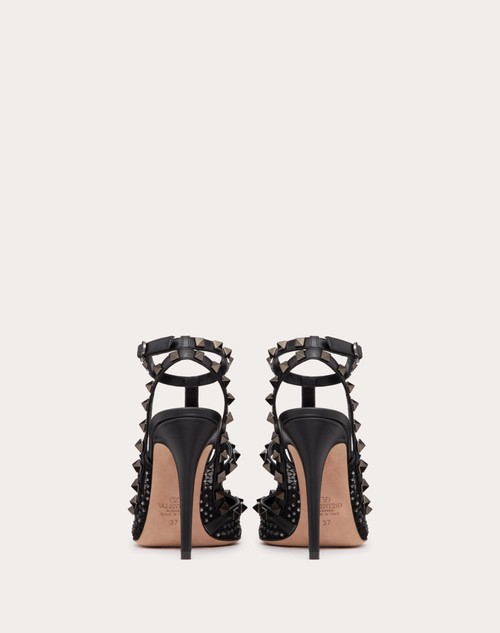 Red Valentino DÉCOLLETÉ ROCKSTUD IN RETE CON CRISTALLI E CINTURINI 100MM