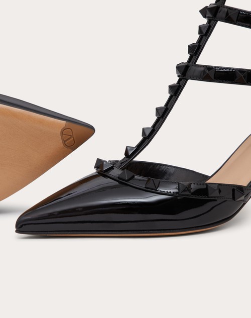 Red Valentino DÉCOLLETÉ ROCKSTUD IN VERNICE CON CINTURINI E BORCHIE IN TONO 65MM