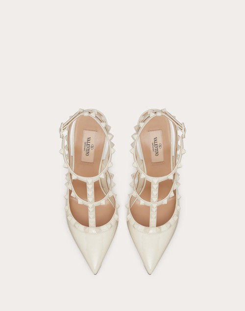 Red Valentino DÉCOLLETÉ ROCKSTUD IN VERNICE CON CINTURINI E BORCHIE IN TONO 100MM