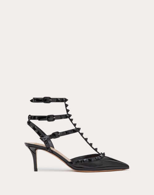 Red Valentino DÉCOLLETÉ ROCKSTUD IN VERNICE CON CINTURINI E BORCHIE IN TONO 65MM