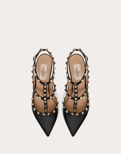 Red Valentino DÉCOLLETÉ ROCKSTUD IN VITELLO GRANATO CON CINTURINI 100MM