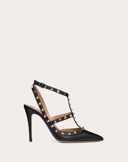 Red Valentino DÉCOLLETÉ ROCKSTUD IN VITELLO GRANATO CON CINTURINI 100MM