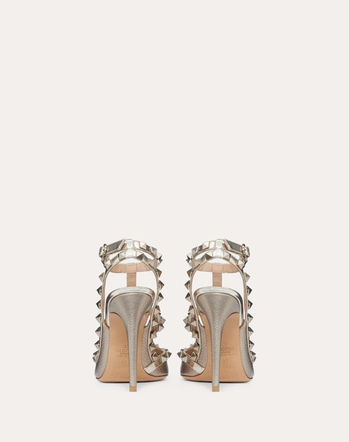 Red Valentino DÉCOLLETÉ ROCKSTUD METALLIZZATA CON CINTURINI 100MM