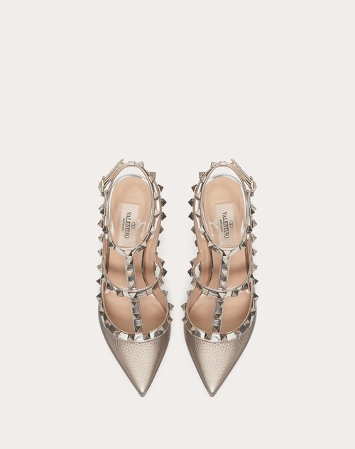 Red Valentino DÉCOLLETÉ ROCKSTUD METALLIZZATA CON CINTURINI 100MM