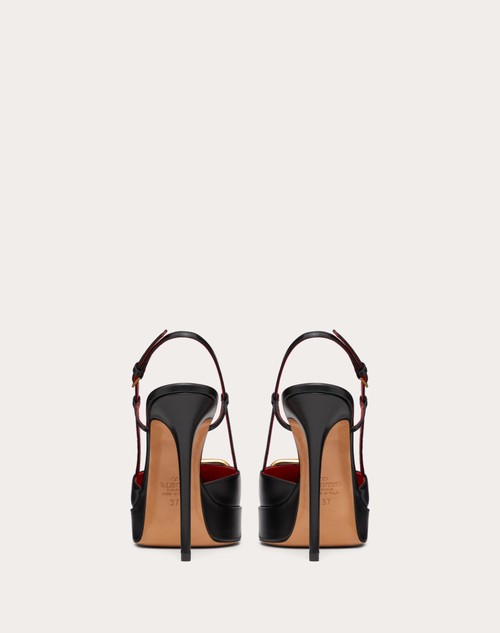 Red Valentino DÉCOLLETÉ SLINGBACK CON PLATEAU VLOGO SIGNATURE IN VITELLO 120MM