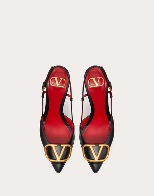 Red Valentino DÉCOLLETÉ SLINGBACK CON PLATEAU VLOGO SIGNATURE IN VITELLO 120MM