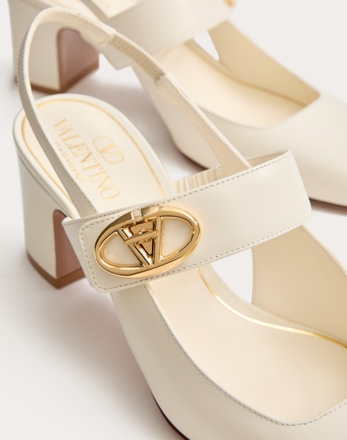 Red Valentino DÉCOLLETÉ SLINGBACK MARY-JANE VLOGO LOCKER IN VITELLO 60MM