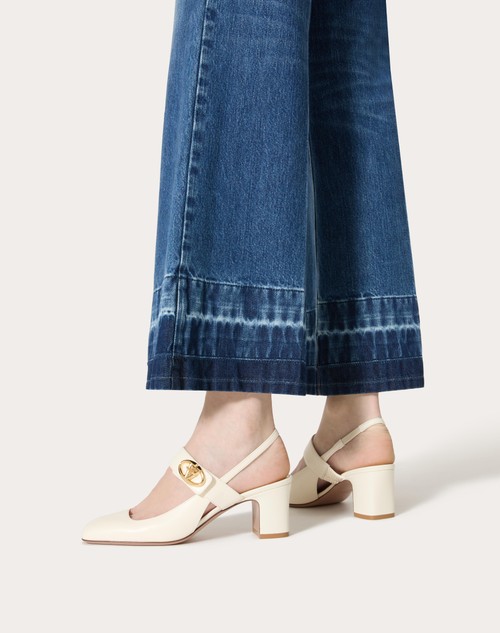 Red Valentino DÉCOLLETÉ SLINGBACK MARY-JANE VLOGO LOCKER IN VITELLO 60MM