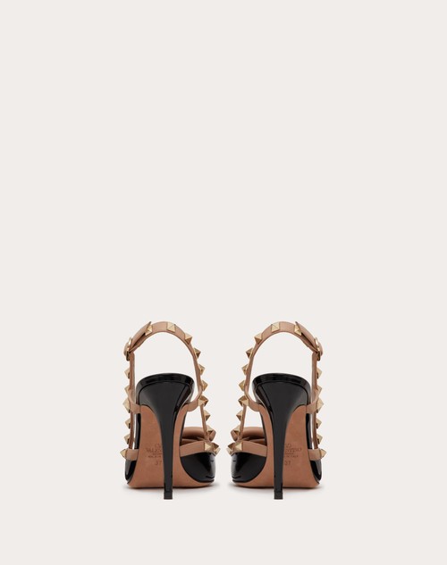 Red Valentino DÉCOLLETÉ SLINGBACK ROCKSTUD BOW IN VERNICE 100MM