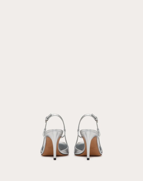 Red Valentino DÉCOLLETÉ SLINGBACK VLOGO SIGNATURE IN NAPPA LAMINATA 80MM