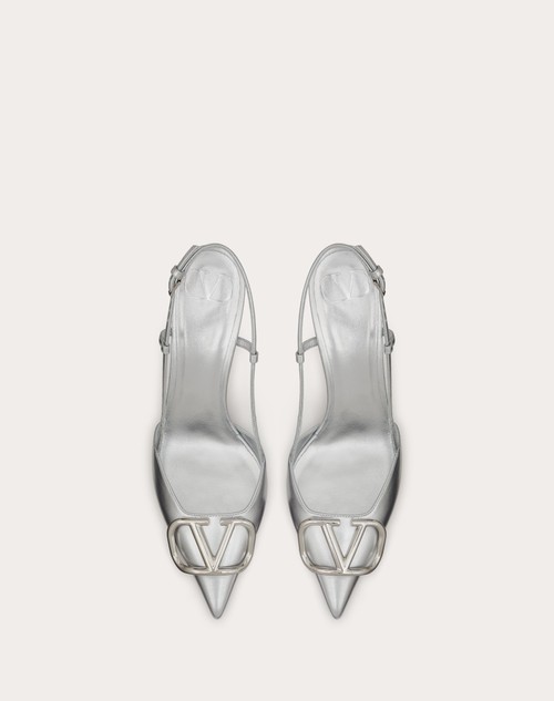 Red Valentino DÉCOLLETÉ SLINGBACK VLOGO SIGNATURE IN NAPPA LAMINATA 80MM