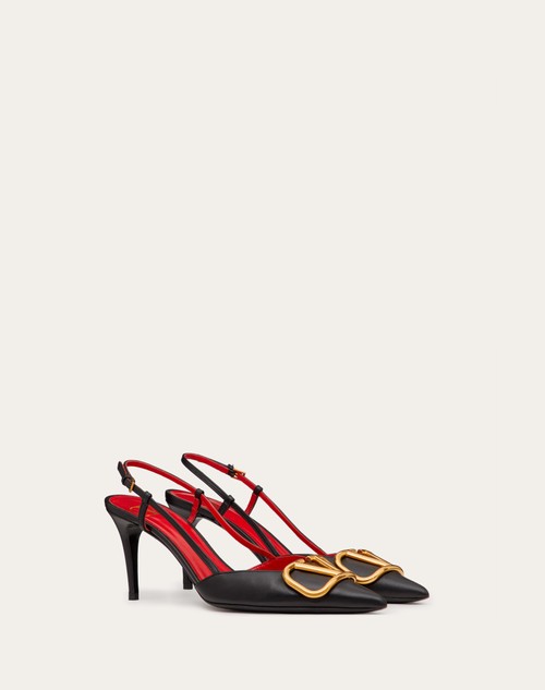 Red Valentino Décolleté Slingback VLogo Signature In Vitello 80mm